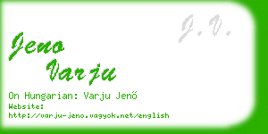 jeno varju business card